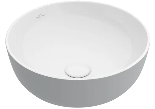 VILLEROY BOCH Artis Surface-mounted washbasin, 430 x 430 x 130 mm, French Linen, without overflow #417943BCT7 resmi
