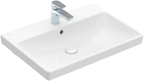 Picture of VILLEROY BOCH Avento Washbasin, 650 x 470 x 180 mm, White Alpin, with overflow #41586501