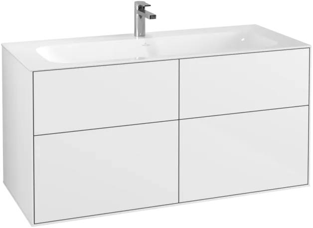 Obrázek VILLEROY BOCH Toaletní skříňka Finion, 4 zásuvky, 1196 x 591 x 498 mm, lesklý bílý lak #F05000GF