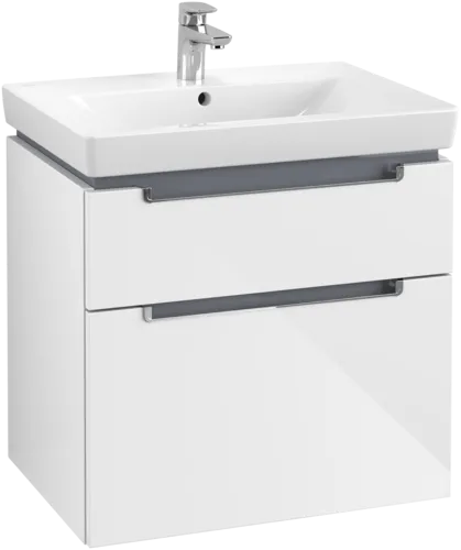 VILLEROY BOCH Subway 2.0 Vanity unit, 2 pull-out compartments, 637 x 590 x 454 mm, Glossy White #A91010DH resmi