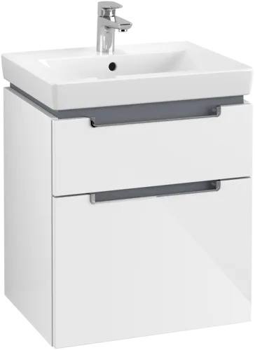 Зображення з  VILLEROY BOCH Subway 2.0 Vanity unit, 2 pull-out compartments, 537 x 590 x 423 mm, Glossy White #A90810DH