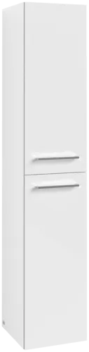 Picture of VILLEROY BOCH Avento Tall cabinet, 2 doors, 350 x 1760 x 404 mm, Crystal White #A89400B4