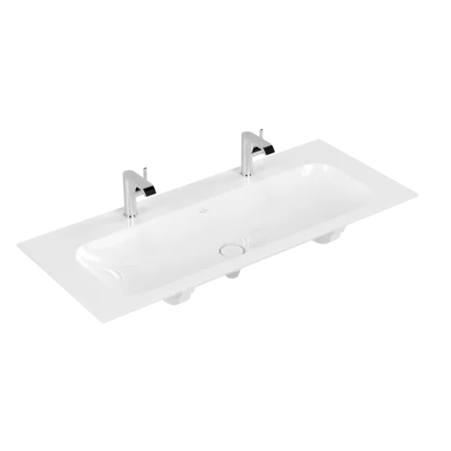 VILLEROY BOCH Finion Vanity washbasin, 1200 x 500 x 160 mm, White Alpin CeramicPlus, without overflow, unground #4164C1R1 resmi