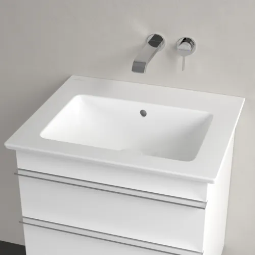Bild von VILLEROY BOCH Venticello Waschbecken, 600 x 505 x 165 mm, Weiß Alpin CeramicPlus, mit Überlauf #412462R1