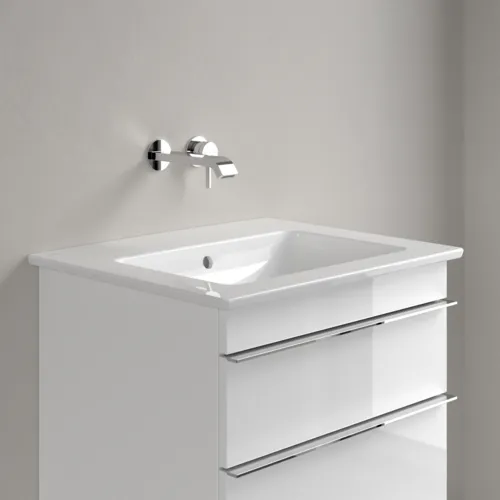 Bild von VILLEROY BOCH Venticello Waschbecken, 600 x 505 x 165 mm, Weiß Alpin CeramicPlus, mit Überlauf #412462R1
