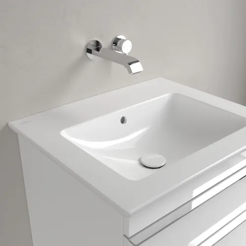 Bild von VILLEROY BOCH Venticello Waschbecken, 600 x 505 x 165 mm, Weiß Alpin CeramicPlus, mit Überlauf #412462R1