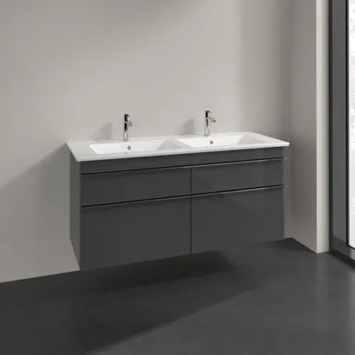 VILLEROY BOCH Venticello Waschbeckenunterschrank, 4 Auszüge, 1253 x 590 x 502 mm, Glossy Grey / Glossy Grey #A93001FP, Bild 2