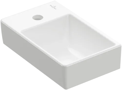 Picture of VILLEROY BOCH Avento Handwashbasin, 360 x 220 x 110 mm, White Alpin CeramicPlus, without overflow #43003RR1