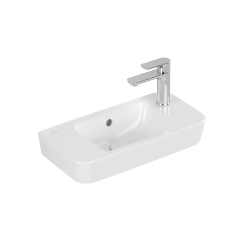 Picture of VILLEROY BOCH O.novo Handwashbasin Compact, 500 x 250 x 145 mm, White Alpin, with overflow #4342R501