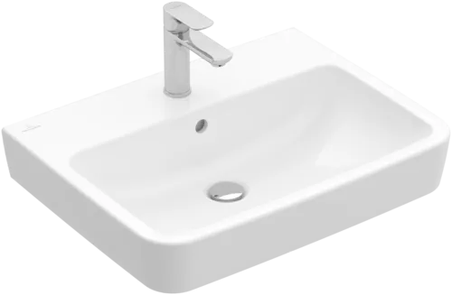 Picture of VILLEROY BOCH O.novo Washbasin, 650 x 460 x 175 mm, White Alpin CeramicPlus, with overflow, Ground underside and rear #4A41KGR1