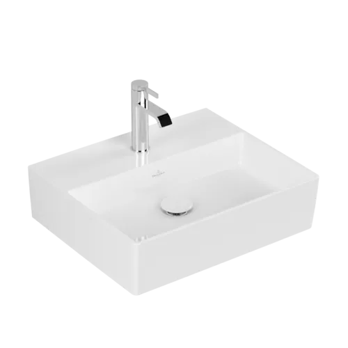 VILLEROY BOCH Memento 2.0 Washbasin, 500 x 420 x 140 mm, White Alpin CeramicPlus, without overflow, ground #4A225LR1 resmi