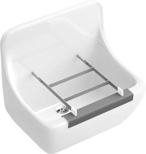 Picture of VILLEROY BOCH O.novo Service sink, 450 x 350 x 400 mm, White Alpin CeramicPlus, without overflow #691201R1