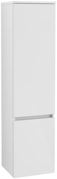 Picture of VILLEROY BOCH Legato Tall cabinet, 2 doors, 400 x 1550 x 350 mm, Glossy White / Glossy White #B73001DH