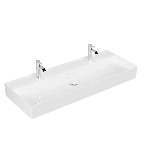 Picture of VILLEROY BOCH Memento 2.0 Washbasin, 1200 x 470 x 150 mm, White Alpin CeramicPlus, without overflow, ground #4A22CGR1