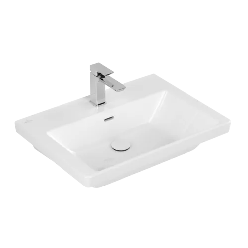 Picture of VILLEROY BOCH Subway 3.0 Washbasin, 650 x 470 x 165 mm, White Alpin, with overflow #4A706501