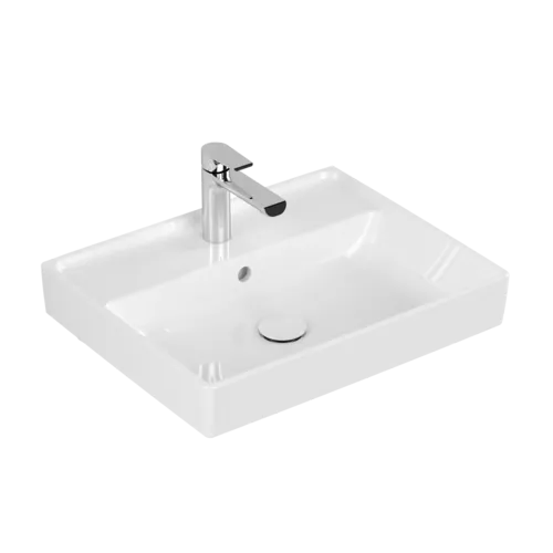 VILLEROY BOCH Collaro Washbasin, 550 x 440 x 160 mm, White Alpin CeramicPlus, with overflow #4A3355R1 resmi