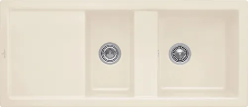 Зображення з  VILLEROY BOCH Subway 80 Built-in sink, included Waste system hand-operated, of Ceramic, 1160 x 510 mm, Ivory CeramicPlus #672601FU