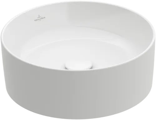 εικόνα του VILLEROY BOCH Collaro Surface-mounted washbasin, 400 x 400 x 145 mm, White Alpin CeramicPlus, without overflow #4A1840R1