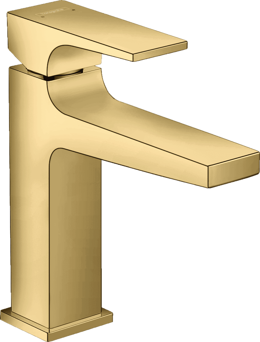 HANSGROHE Metropol Einhebel-Waschtischmischer 110 mit Hebelgriff und Push-Open Ablaufgarnitur #32507990 - Polished Gold Optic