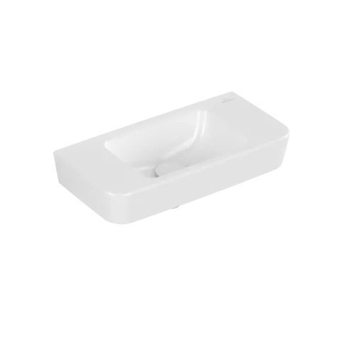 VILLEROY BOCH O.novo Handwashbasin Compact, 500 x 250 x 145 mm, White Alpin, without overflow #43425301 resmi