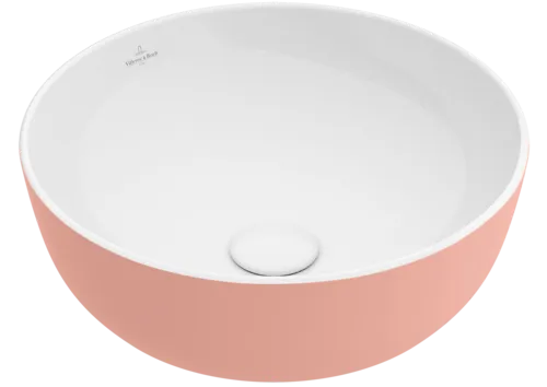 VILLEROY BOCH Artis Surface-mounted washbasin, 430 x 430 x 130 mm, Powder, without overflow #417943BCT0 resmi