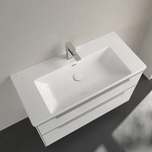 Bild von VILLEROY BOCH Subway 3.0 Schrankwaschtisch, 1000 x 470 x 165 mm, Weiß Alpin CeramicPlus, mit Überlauf #4A70A5R1