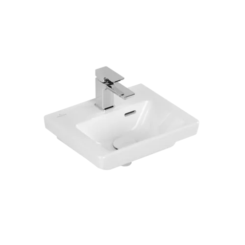 VILLEROY BOCH Subway 3.0 Handwashbasin, 370 x 305 x 130 mm, White Alpin, with overflow #43703701 resmi