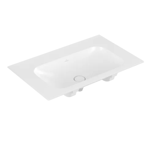 Picture of VILLEROY BOCH Finion Vanity washbasin, 800 x 500 x 160 mm, Stone White CeramicPlus, without overflow, unground #416483RW