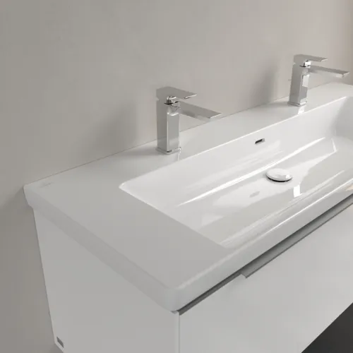 Bild von VILLEROY BOCH Subway 3.0 Schrankwaschtisch, 1300 x 475 x 170 mm, Weiß Alpin CeramicPlus, mit Überlauf #4A70D4R1