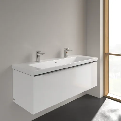 Bild von VILLEROY BOCH Subway 3.0 Schrankwaschtisch, 1300 x 475 x 170 mm, Weiß Alpin CeramicPlus, mit Überlauf #4A70D4R1