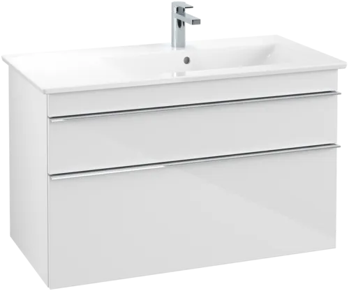 Зображення з  VILLEROY BOCH Venticello Vanity unit, 2 pull-out compartments, 953 x 590 x 502 mm, Glossy White / Glossy White #A92801DH