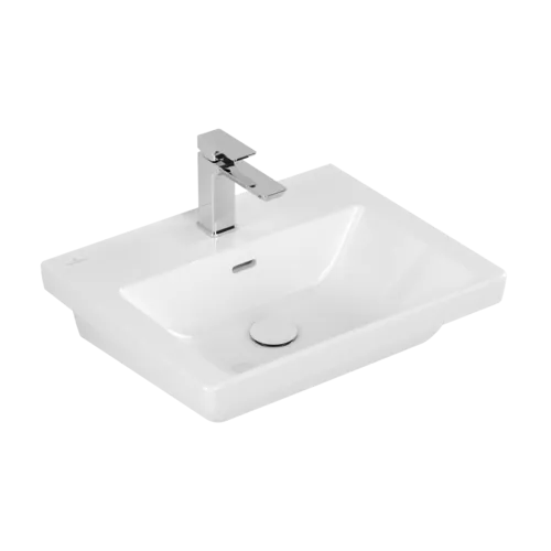 Picture of VILLEROY BOCH Subway 3.0 Washbasin, 550 x 440 x 165 mm, White Alpin CeramicPlus, with overflow #4A70F4R1