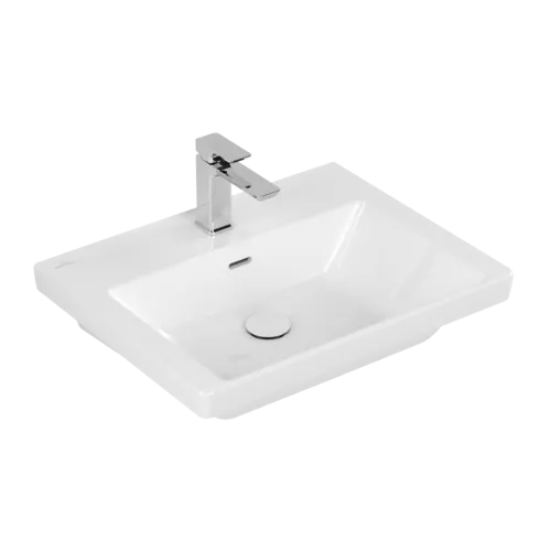 Picture of VILLEROY BOCH Subway 3.0 Washbasin, 600 x 470 x 165 mm, White Alpin CeramicPlus, with overflow #4A7060R1