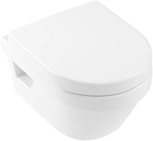 Зображення з  VILLEROY BOCH Architectura Washdown toilet Compact, rimless, wall-mounted, White Alpin CeramicPlus #4687R0R1