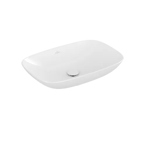 Зображення з  VILLEROY BOCH Loop & Friends Surface-mounted washbasin, 620 x 420 x 120 mm, White Alpin CeramicPlus, without overflow #4A5001R1