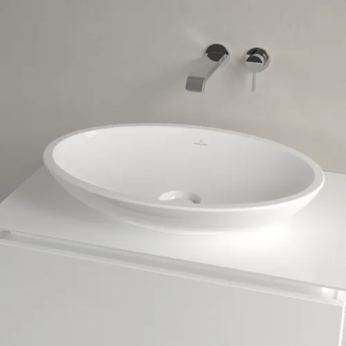 Bild von VILLEROY BOCH Loop & Friends Aufsatzwaschbecken, 630 x 430 x 120 mm, Weiß Alpin, ohne Überlauf #51511101
