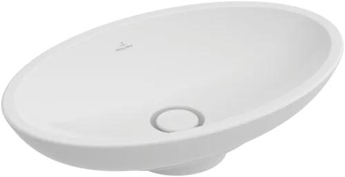 Picture of VILLEROY BOCH Loop & Friends Surface-mounted washbasin, 630 x 430 x 120 mm, White Alpin, without overflow #51511101