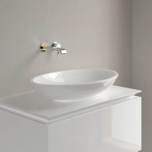 Bild von VILLEROY BOCH Loop & Friends Aufsatzwaschbecken, 630 x 430 x 120 mm, Weiß Alpin, ohne Überlauf #51511101