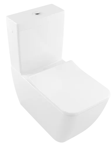 VILLEROY BOCH Venticello Washdown toilet for close-coupled WC-suite, rimless, floor-standing, White Alpin CeramicPlus #4612R0R1 resmi