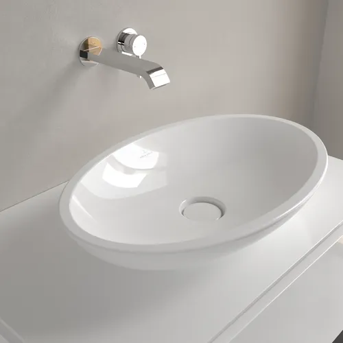 Bild von VILLEROY BOCH Loop & Friends Aufsatzwaschbecken, 585 x 380 x 110 mm, Weiß Alpin CeramicPlus, mit Überlauf #515100R1