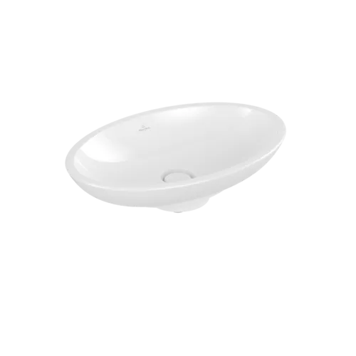 Picture of VILLEROY BOCH Loop & Friends Surface-mounted washbasin, 630 x 430 x 120 mm, White Alpin CeramicPlus, without overflow #515111R1