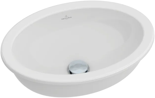Picture of VILLEROY BOCH Loop & Friends Undercounter washbasin, 430 x 285 x 185 mm, White Alpin, with overflow #61611001