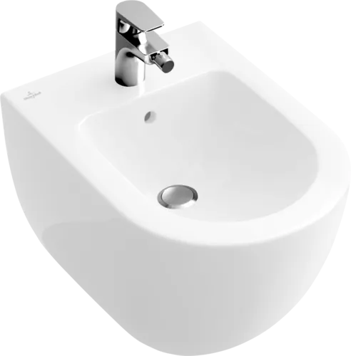 Picture of VILLEROY BOCH Subway 2.0 Bidet compact, wall-mounted, 355 x 480 mm, White Alpin CeramicPlus #540600R1