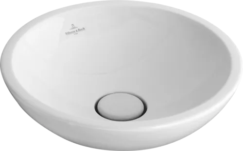 Picture of VILLEROY BOCH Loop & Friends Surface-mounted washbasin, 380 x 380 x 110 mm, White Alpin, with overflow #51480001