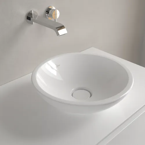 Bild von VILLEROY BOCH Loop & Friends Aufsatzwaschbecken, 380 x 380 x 110 mm, Weiß Alpin, ohne Überlauf #51480101