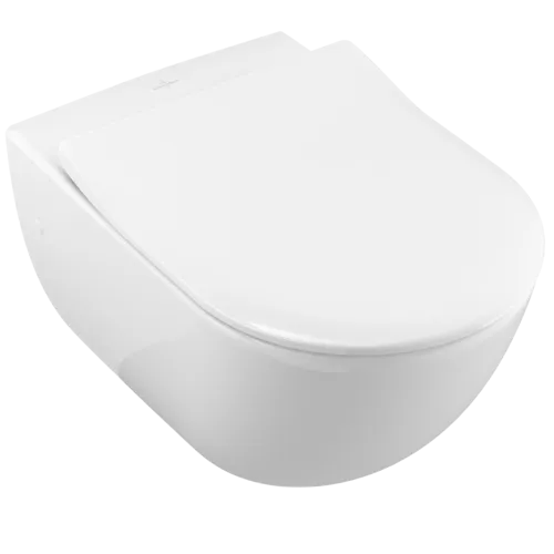 Picture of VILLEROY BOCH Subway Washdown toilet, wall-mounted, White Alpin CeramicPlus #660010R1