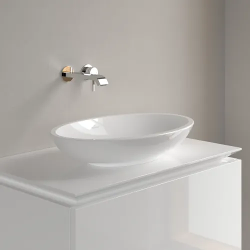 Bild von VILLEROY BOCH Loop & Friends Aufsatzwaschbecken, 585 x 380 x 110 mm, Weiß Alpin CeramicPlus, ohne Überlauf #515101R1