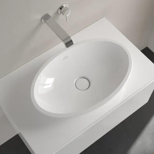 Bild von VILLEROY BOCH Loop & Friends Aufsatzwaschbecken, 585 x 380 x 110 mm, Weiß Alpin CeramicPlus, ohne Überlauf #515101R1