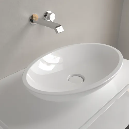 Bild von VILLEROY BOCH Loop & Friends Aufsatzwaschbecken, 585 x 380 x 110 mm, Weiß Alpin CeramicPlus, ohne Überlauf #515101R1