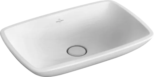 Зображення з  VILLEROY BOCH Loop & Friends Surface-mounted washbasin, 585 x 380 x 110 mm, White Alpin, without overflow #51540101